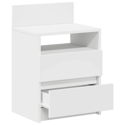 Bedside Cabinets with Drawers 40x33x60 cm White