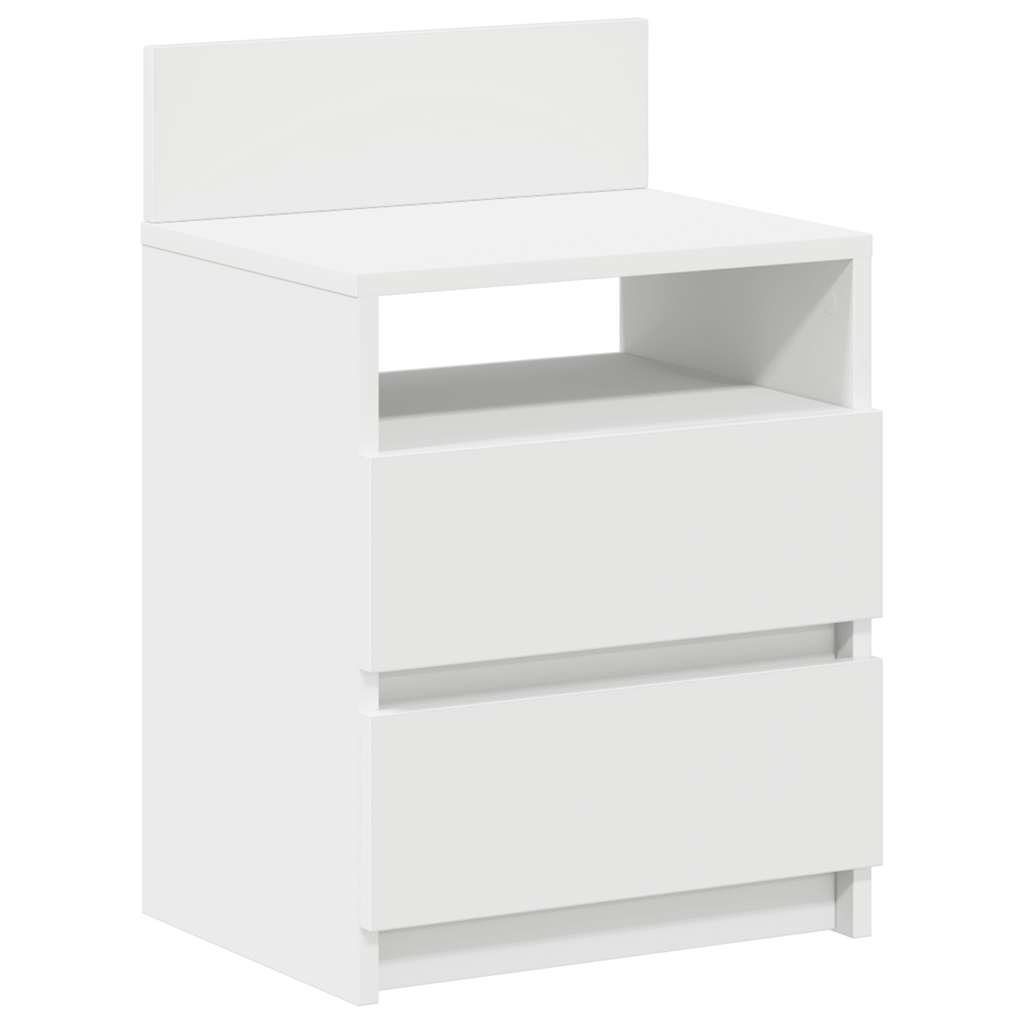 Bedside Cabinets with Drawers 40x33x60 cm White