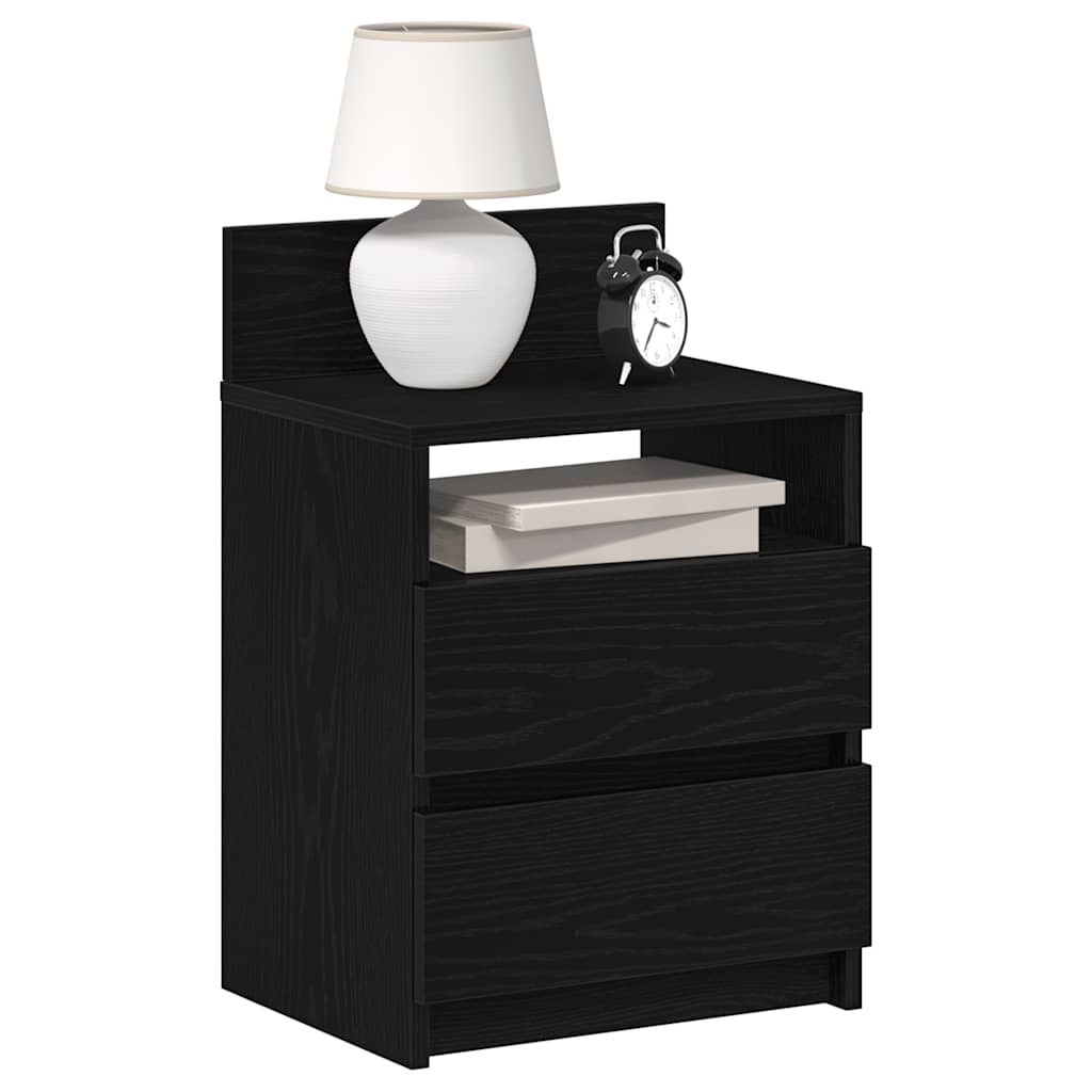 Bedside Cabinets with Drawers 40x33x60 cm Black