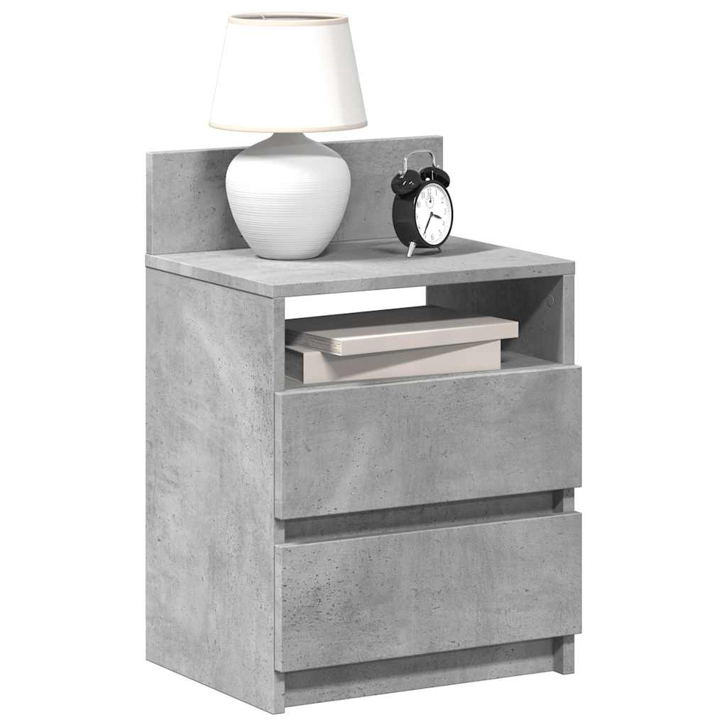 Bedside Cabinets with Drawers 40x33x60 cm Concrete grey