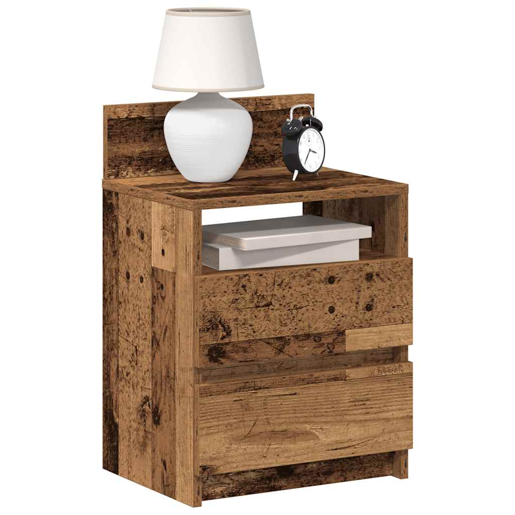Bedside Cabinets with Drawers 40x33x60 cm Old wood