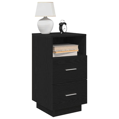Bedside Cabinets with Drawers 36x36x68 cm Black 2