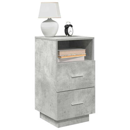 Bedside Cabinets with Drawers 36x36x68 cm Concrete grey 2