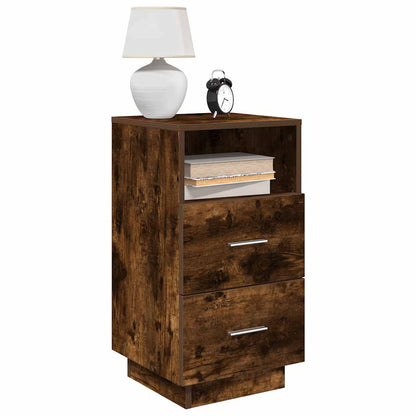 Bedside Cabinets with Drawers 36x36x68 cm Smoked oak 2