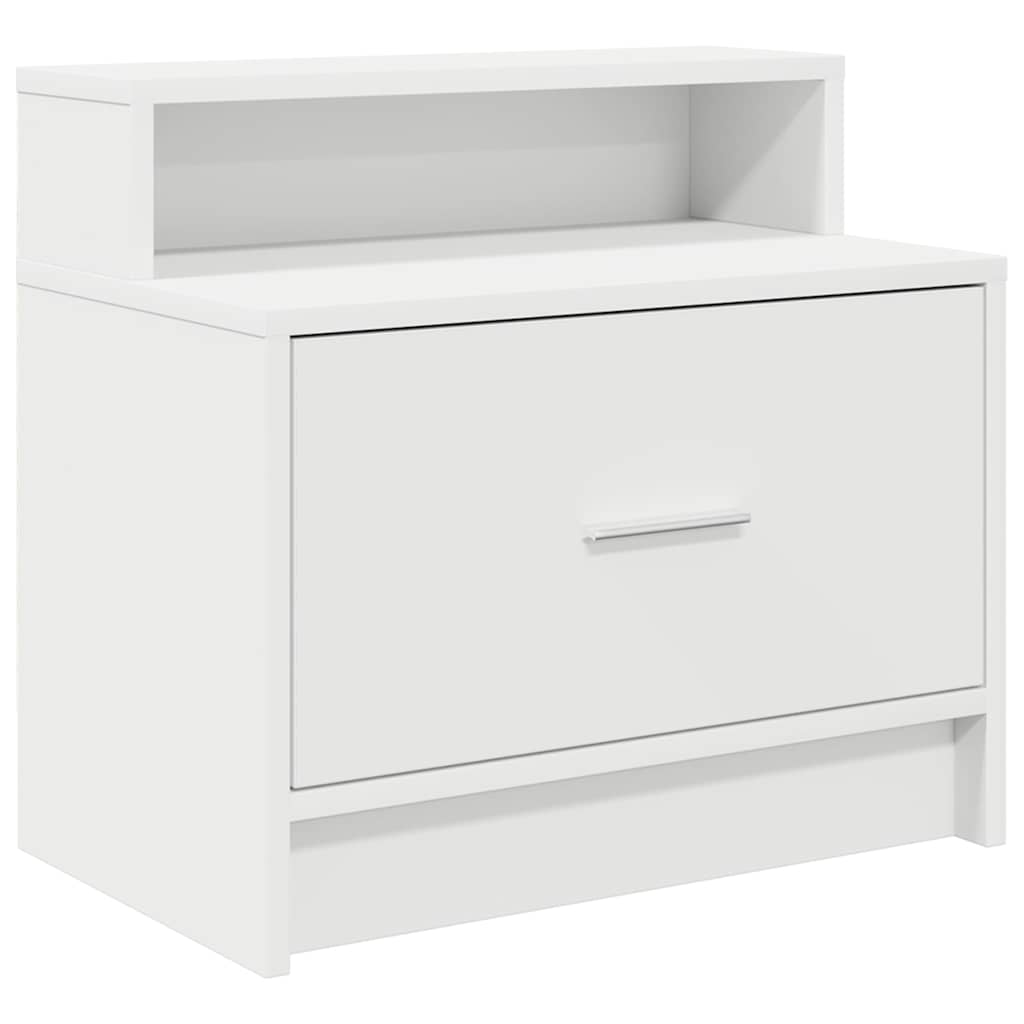 Bedside Cabinets with Drawer 51x31x47 cm White