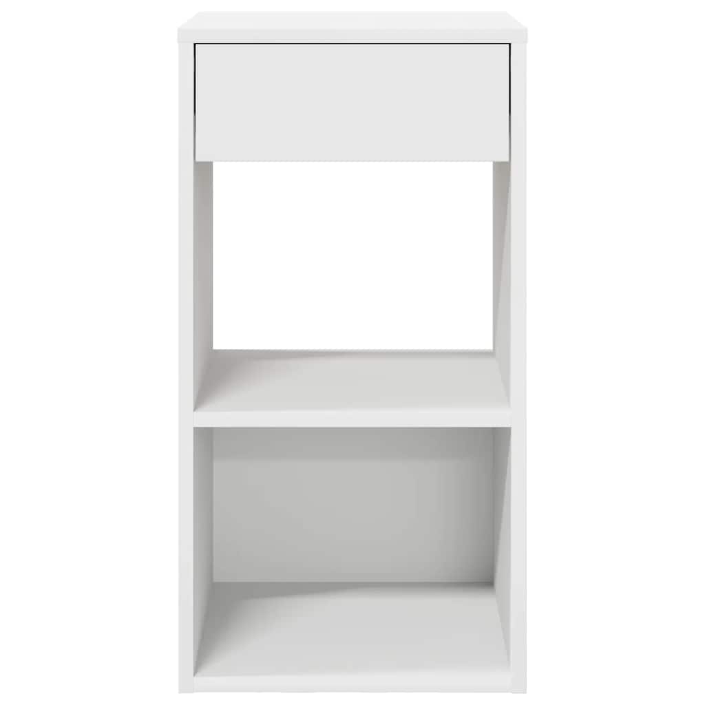 Bedside Cabinet with Drawer 35x34x66,5 cm White
