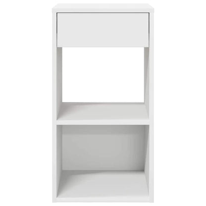 Bedside Cabinet with Drawer 35x34x66,5 cm White