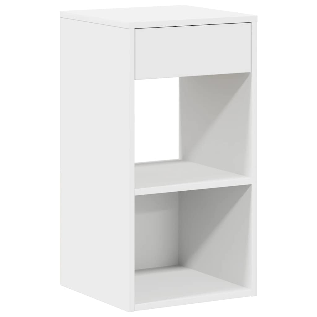 Bedside Cabinet with Drawer 35x34x66,5 cm White