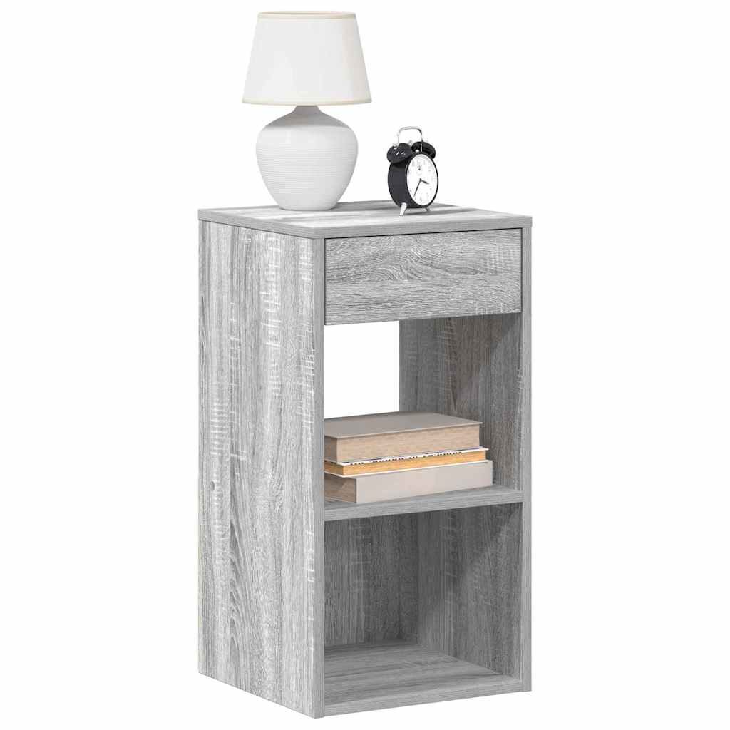 Bedside Cabinet with Drawer 35x34x66,5 cm Grey sonoma
