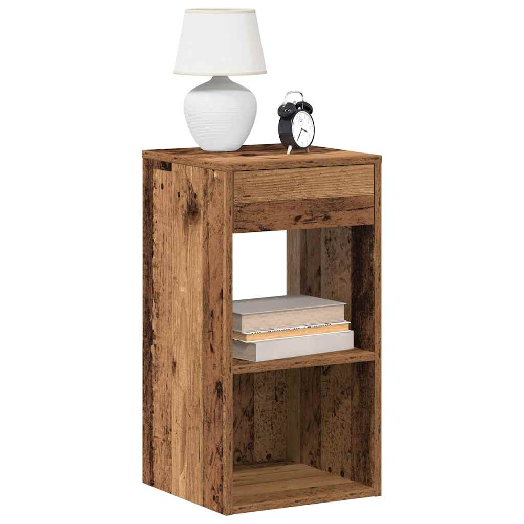 Bedside Cabinet with Drawer 35x34x66,5 cm Old wood