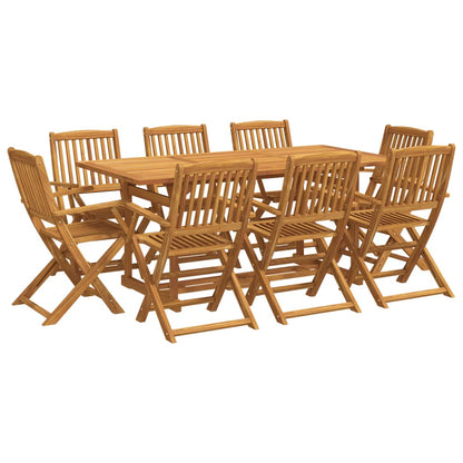 vidaXL 9 Piece Garden Dining Set 180x90x75 cm Solid Wood Acacia 2