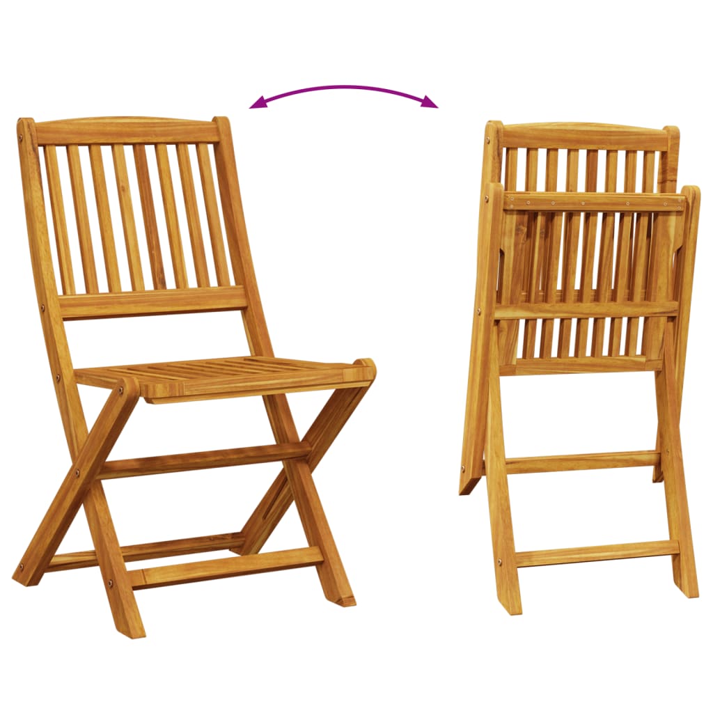 vidaXL 9 Piece Garden Dining Set 180x90x75 cm Solid Wood Acacia 5