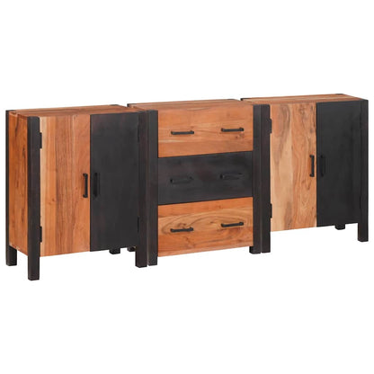 vidaXL Sideboard 3 pcs Brown 55 x 30 x 75 cm Solid Acacia Wood 1