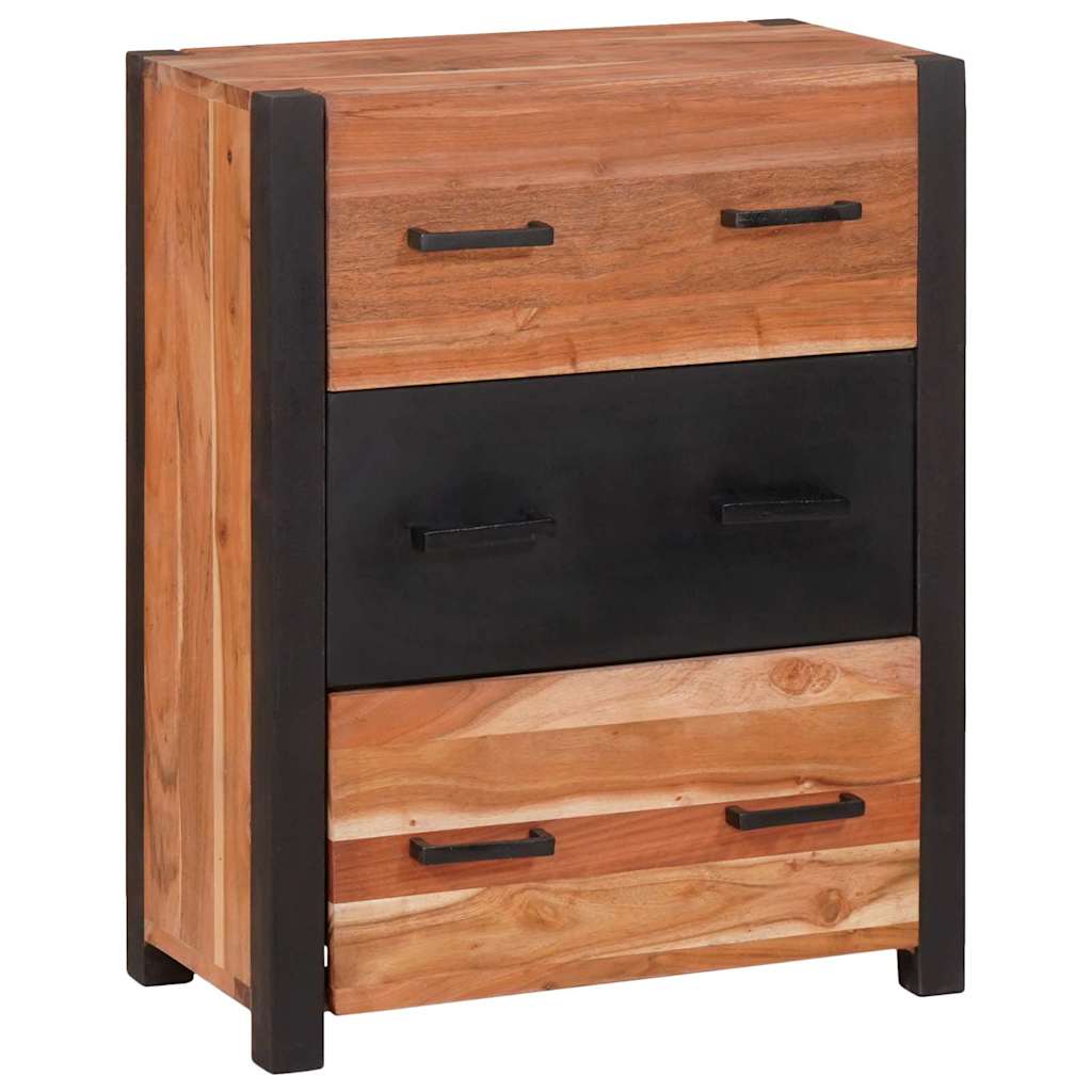 vidaXL Sideboard 3 pcs Brown 55 x 30 x 75 cm Solid Acacia Wood 2