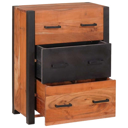 vidaXL Sideboard 3 pcs Brown 55 x 30 x 75 cm Solid Acacia Wood 5