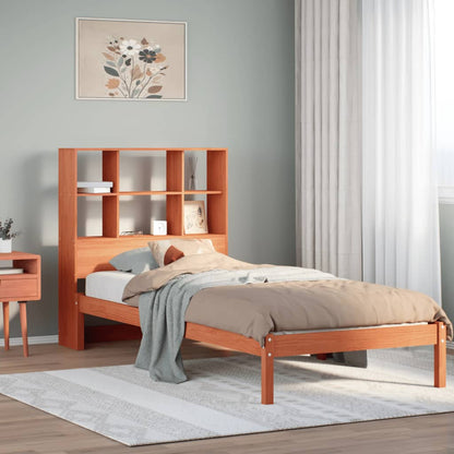 Bookcase Bed without Mattress Wax brown 75 cm 190 cm