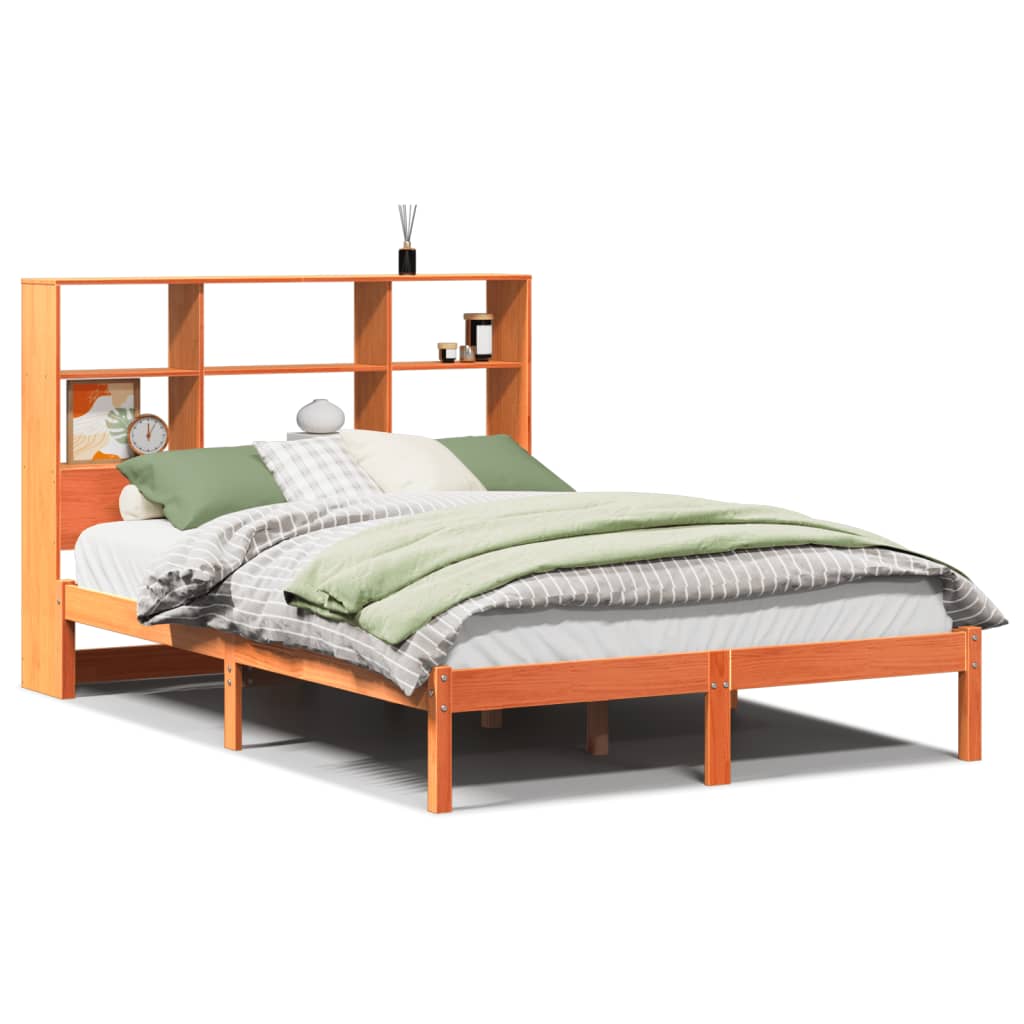 Bookcase Bed without Mattress Wax brown 150 cm 200 cm