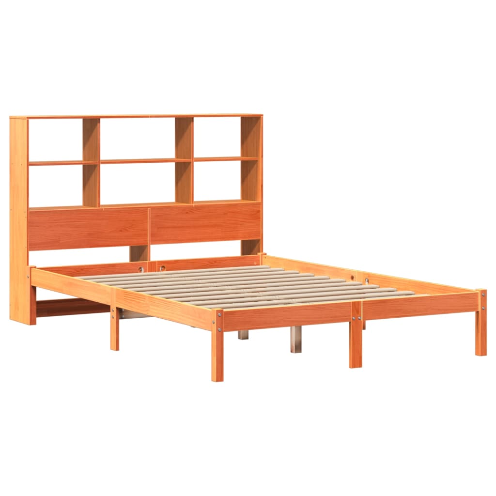 Bookcase Bed without Mattress Wax brown 150 cm 200 cm