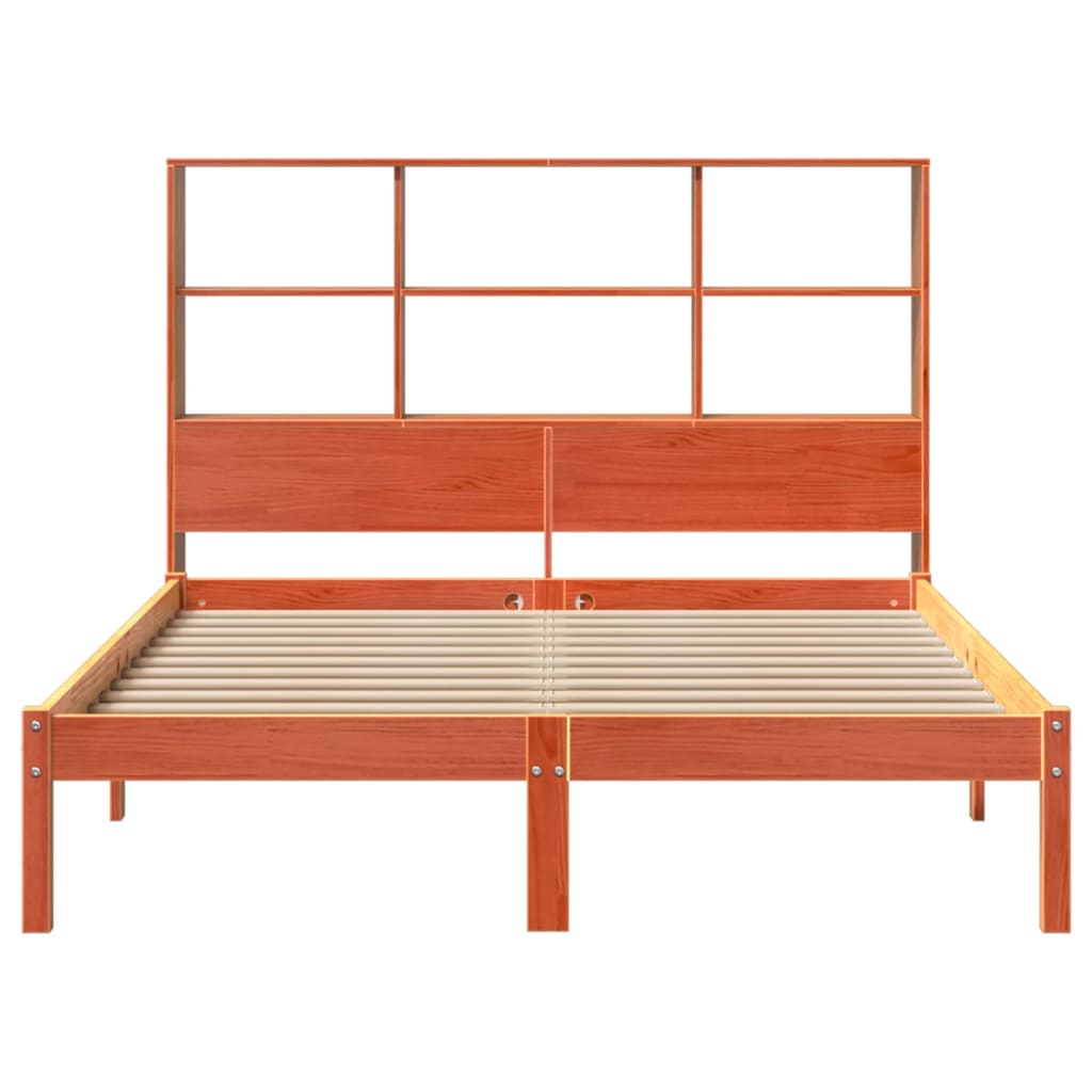 Bookcase Bed without Mattress Wax brown 150 cm 200 cm