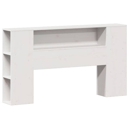 Bookcase Bed without Mattress Solid Wood Pine White 150 cm 200 cm