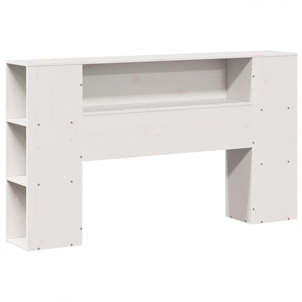 Bookcase Bed without Mattress Solid Wood White 150 cm 200 cm