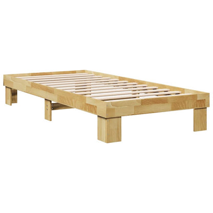Bed Frame without Mattress Solid Wood Oak 75 cm