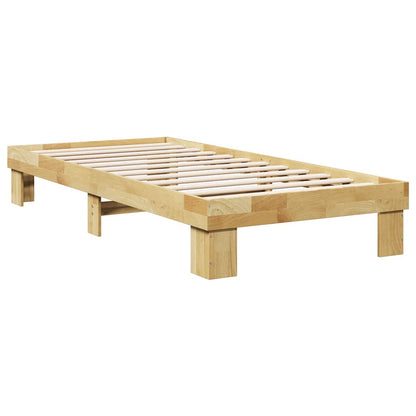 Bed Frame without Mattress Solid Wood Oak 75 cm