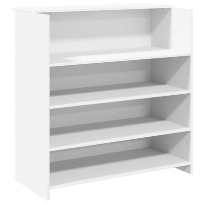 Reception Desk 55x50x103,5 cm Engineered Wood White 100 x 50 x 103.5 cm