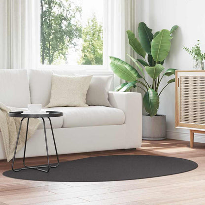 Carpet HUARTE 120 x 170 cm Polyester Oval-raindrop Anthracite