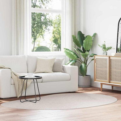 Carpet HUARTE 160 x 230 cm Polyester Oval-raindrop Sand