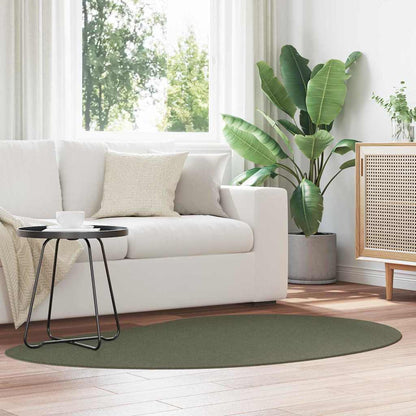 Carpet HUARTE 120 x 170 cm Polyester Oval-raindrop Forest green