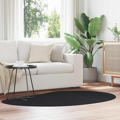 Carpet HUARTE 120 x 170 cm Polyester Oval-raindrop Black