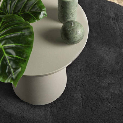 Carpet HUARTE 160 x 230 cm Polyester Oval-raindrop Black