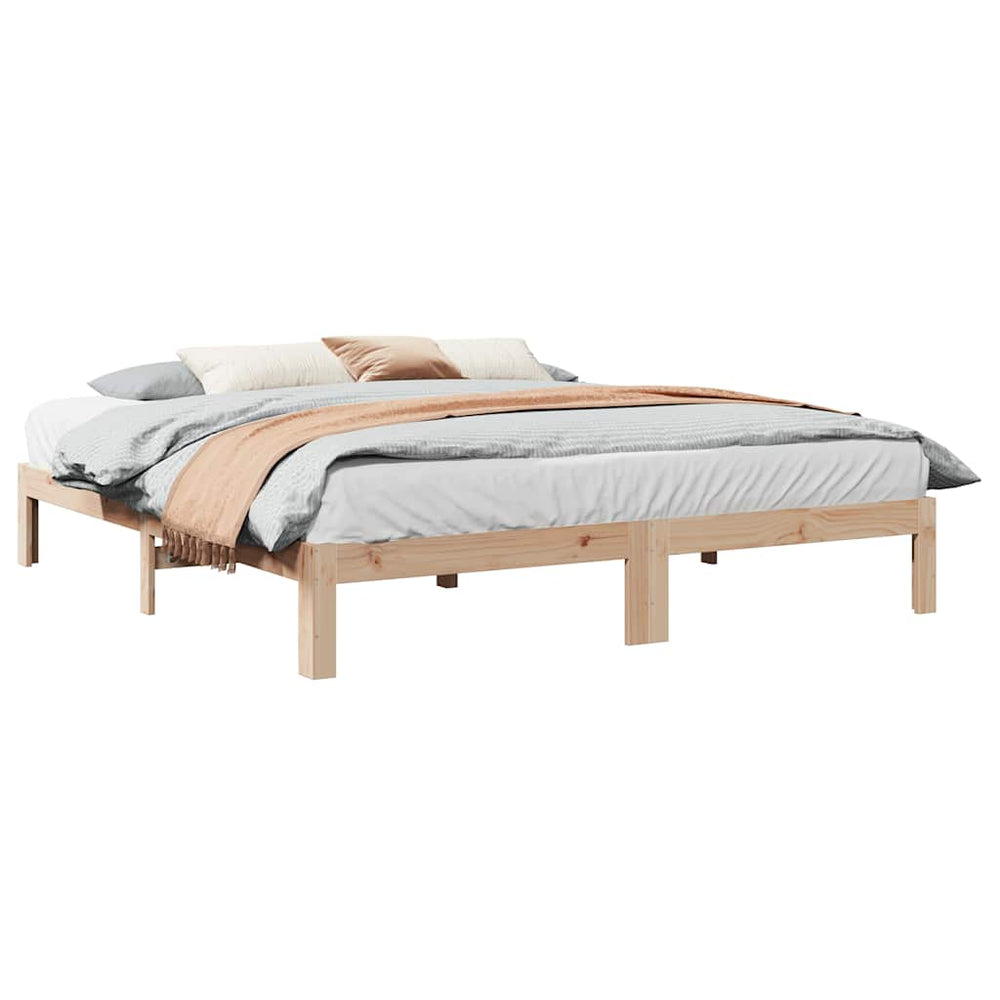 vidaXL Bed Frame without Mattress Solid Wood Pine