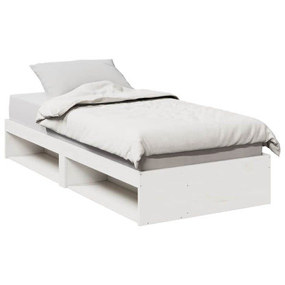 Day Bed without Mattress Solid Wood Pine White 100 cm 200 cm