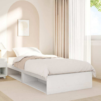 Day Bed without Mattress Solid Wood Pine White 90 cm 190 cm