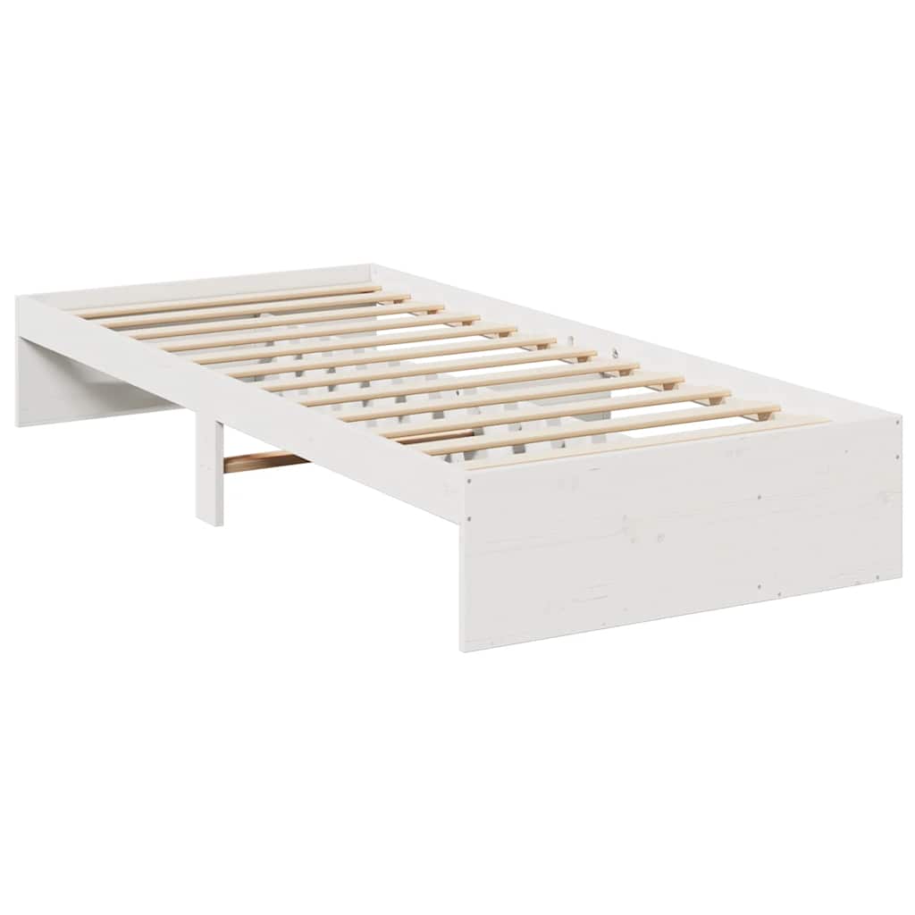 Day Bed without Mattress Solid Wood Pine White 90 cm 190 cm
