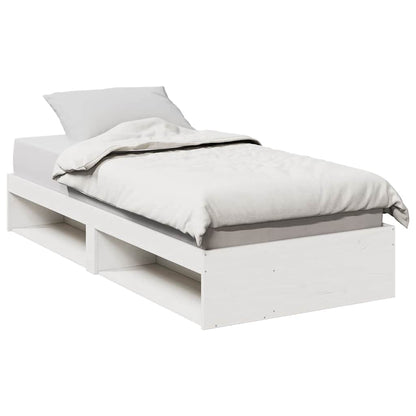 Day Bed without Mattress Solid Wood Pine White 90 cm 190 cm