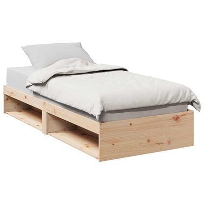 Day Bed without Mattress Solid Wood Pine Natural 75 cm 190 cm
