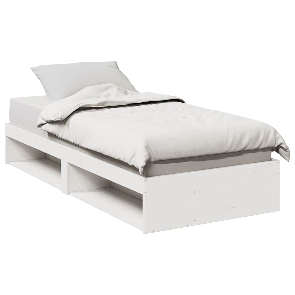 Day Bed without Mattress Solid Wood Pine White 75 cm 190 cm