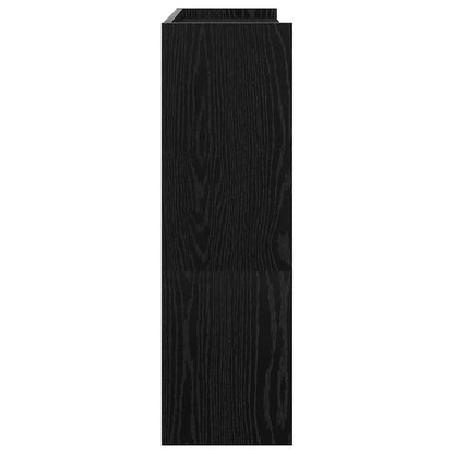 Shoe Rack 80x25x81 cm Engineered Wood Black
