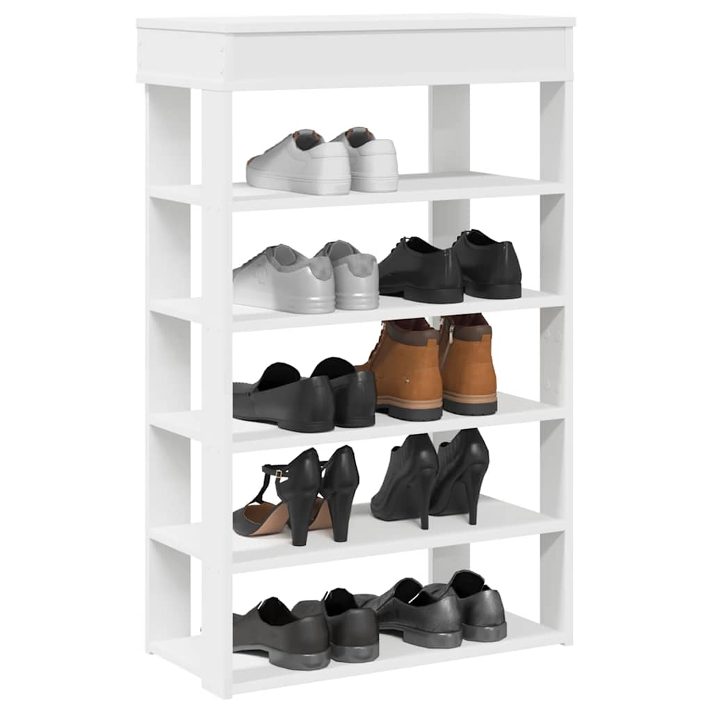 Shoe Rack 60x30x98 cm Engineered Wood White 60 cm