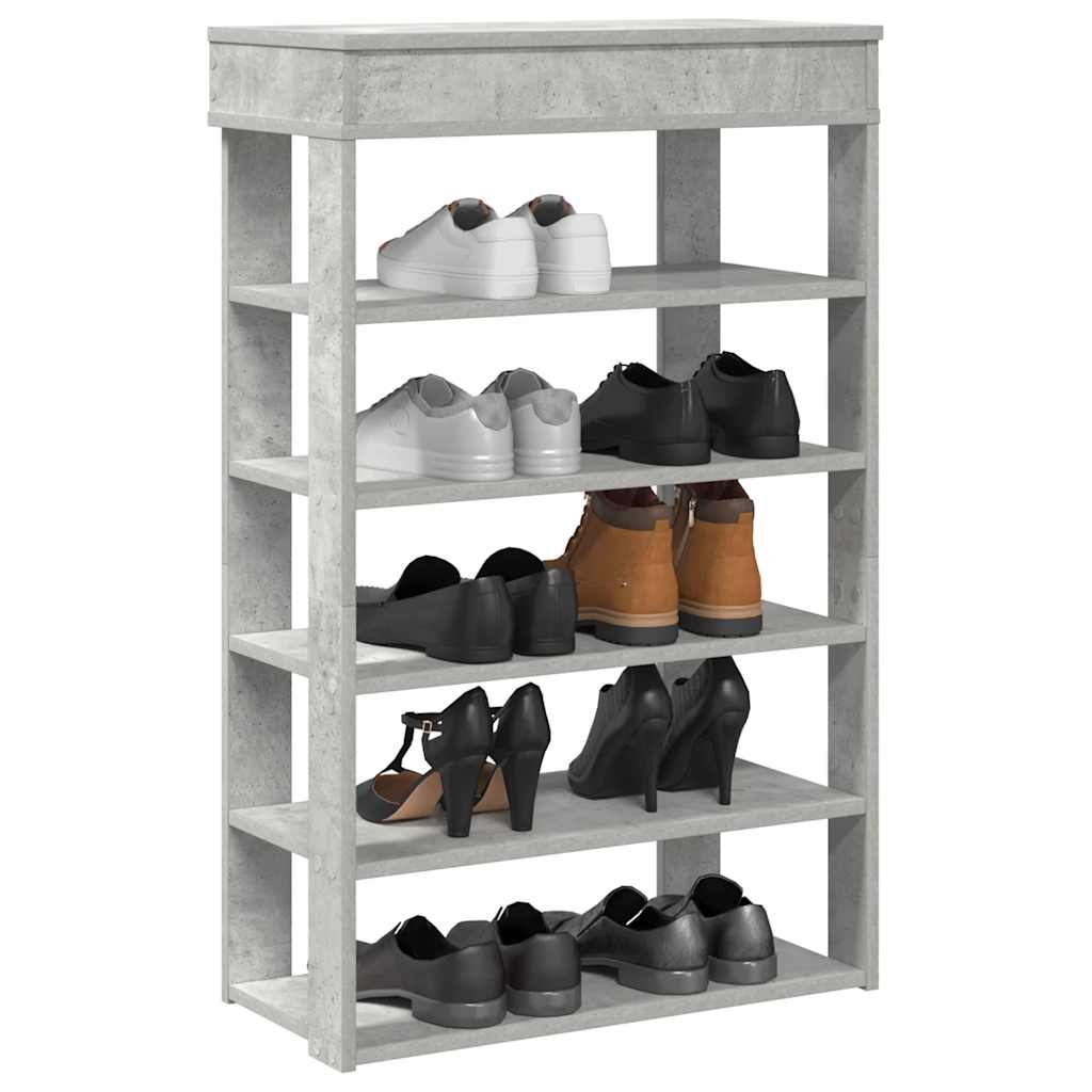 Shoe Rack 60x30x98 cm Engineered Wood Concrete grey 60 cm