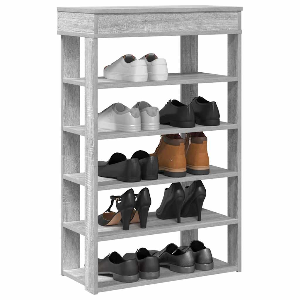 Shoe Rack 60x30x98 cm Engineered Wood Grey sonoma 60 cm