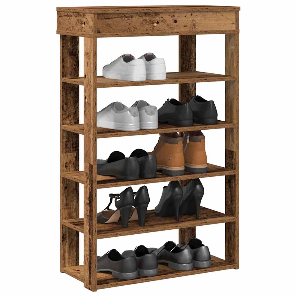Shoe Rack 60x30x98 cm Engineered Wood Old wood 60 cm