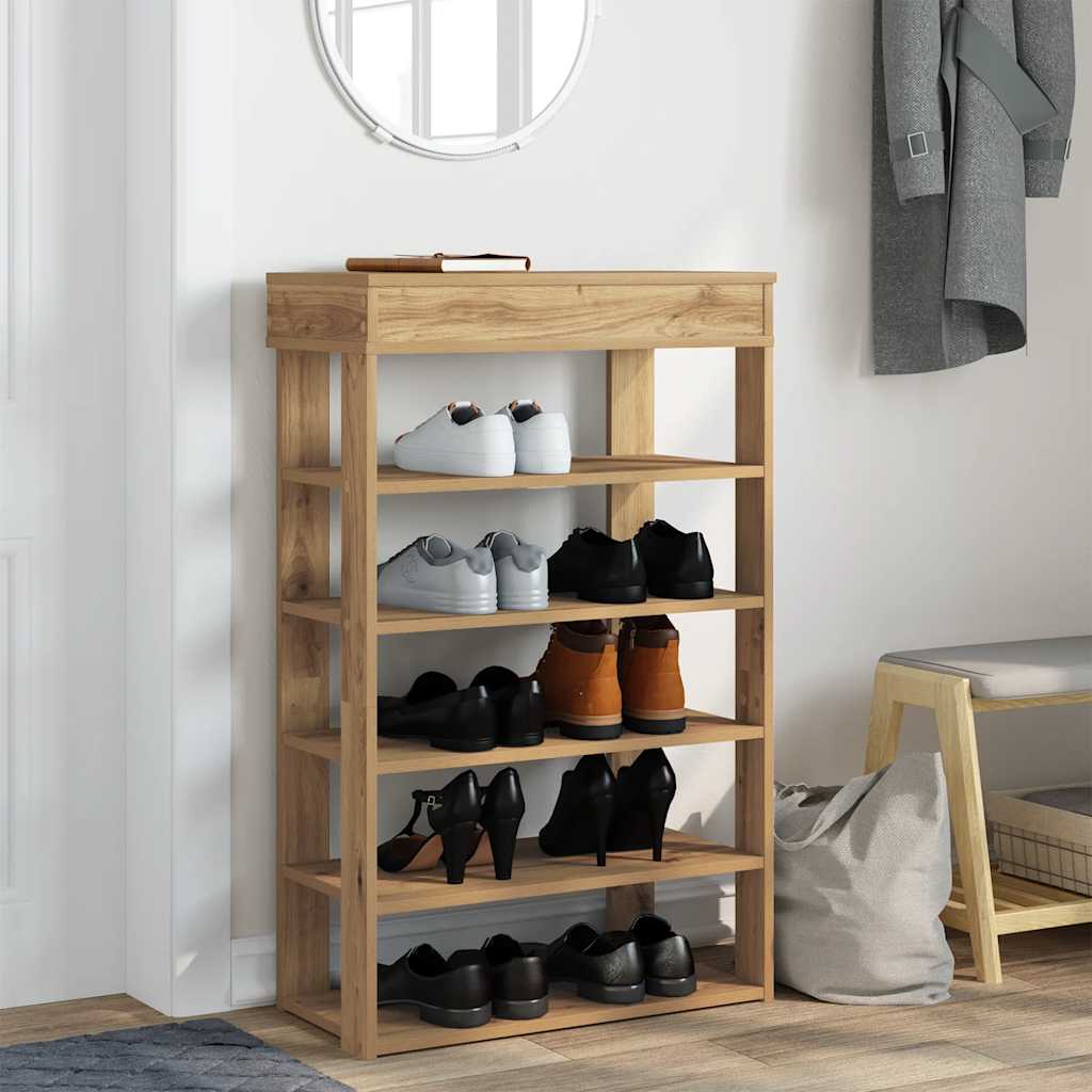 Shoe Rack 60x30x98 cm Engineered Wood Artisan oak 60 cm