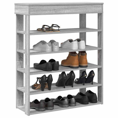 Shoe Rack 60x30x98 cm Engineered Wood Grey sonoma 80 cm
