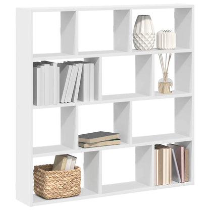 Wall Cube Shelf 12 Compartments Engineered Wood White