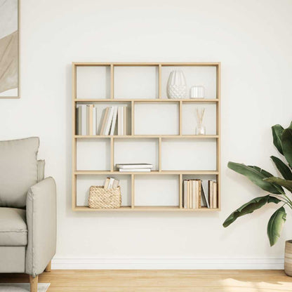 Wall Cube Shelf 12 Compartments Engineered Wood Sonoma oak