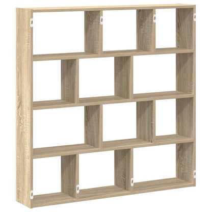 Wall Cube Shelf 12 Compartments Engineered Wood Sonoma oak